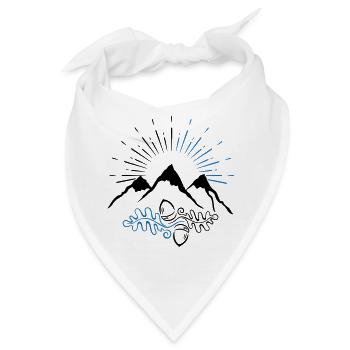 Berge Wandern Bergsteiger Eichenblätter - Bandana - Weiß - Vorne