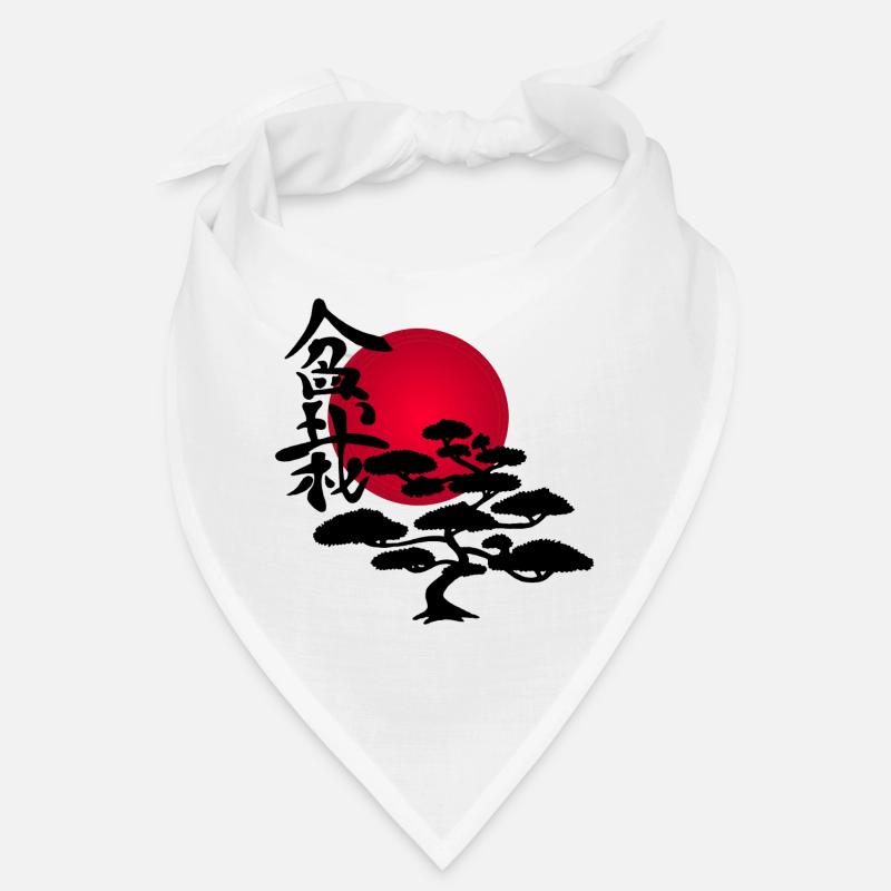 Black tree and red sun Bandana