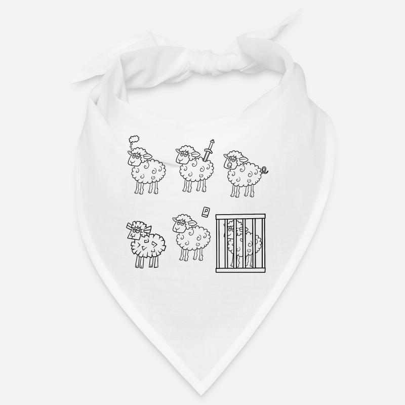 Schaf - Bandana - Weiß