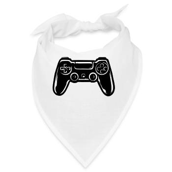 GamePad Zocker Shirt - Bandana - Weiß - Vorne