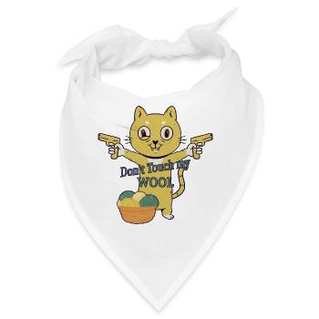 Fass meine Wolle nicht an ! - Bandana - Weiß - Vorne