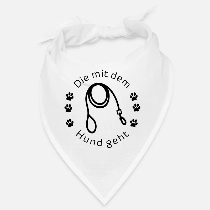 Die mit dem Hund geht - Bandana - Weiß