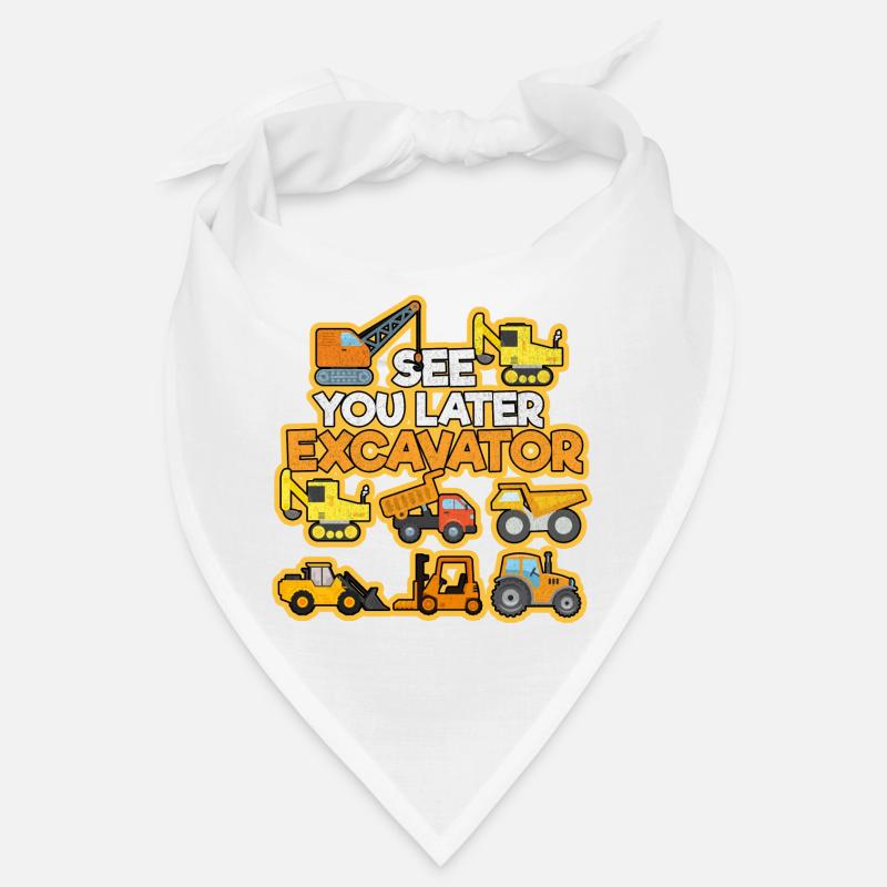 Excavatrice Chantier de construction Ouvrier de construction Camion de construction I Cadeau Bandana