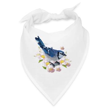 Blaue Chara - Bandana - Weiß - Vorne