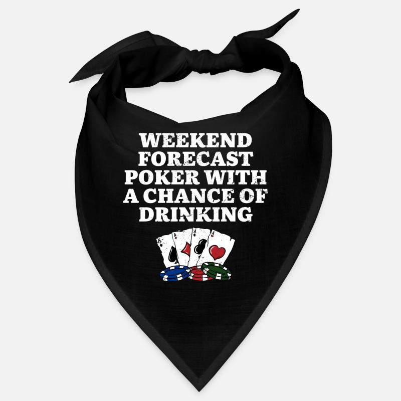 Weekend Forecast Poker Drinking Beer Lover Poker Bandana