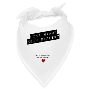 Hier hamwa kein Dialekt - Bandana - Weiß - Vorne