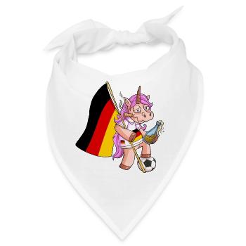 Deutsches Party Einhorn - Bandana - Weiß - Vorne