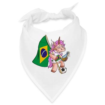 Brasilien Party Einhorn - Bandana - Weiß - Vorne