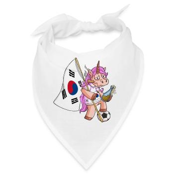 Südkoreaner Party Einhorn - Bandana - Weiß - Vorne