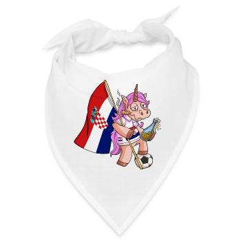 Kroaten Party Einhorn - Bandana - Weiß - Vorne