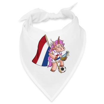 Holländer Party Einhorn - Bandana - Weiß - Vorne