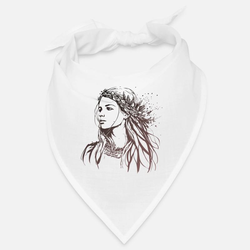 Frau Portrait Boho Style Bandana