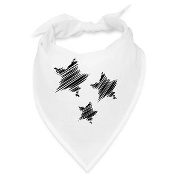 STERN. STERNE. STERN. STERNE. FEST. JAHRESTAG - Bandana - Weiß - Vorne