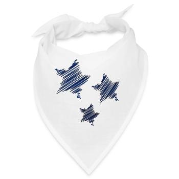 STERN. STERNE. STERN. STERNE. FEST. JAHRESTAG - Bandana - Weiß - Vorne