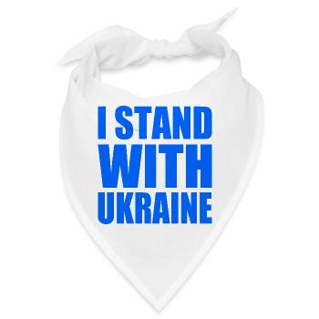 I stand with ukraine - Bandana - Weiß - Vorne