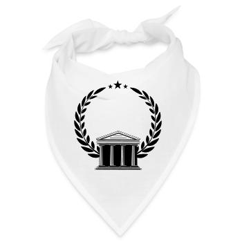 Hof in Lorbeerkränzen kleine Sternchen - Bandana - Weiß - Vorne