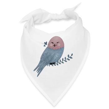 Schneeeule Illustration - Bandana - Weiß - Vorne