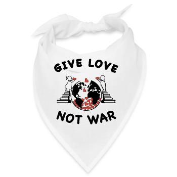 Frieden kein Krieg - Bandana - Weiß - Vorne
