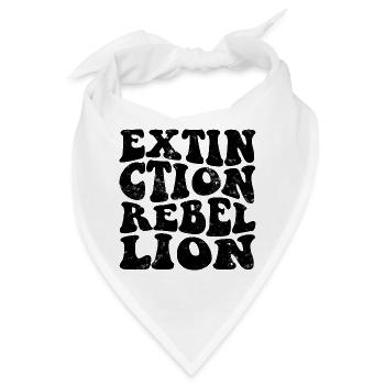 Extinction Rebellion Retro schwarz - Bandana - Weiß - Vorne