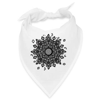 Gotisches Rosetten Kirchenfenster Ornament - Bandana - Weiß - Vorne