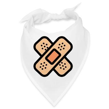 Gips gekreuzt - Bandana - Weiß - Vorne