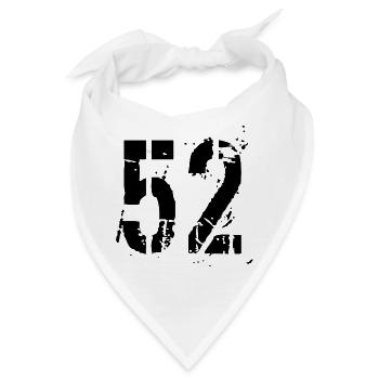 Nummer 52 - Bandana - Weiß - Vorne