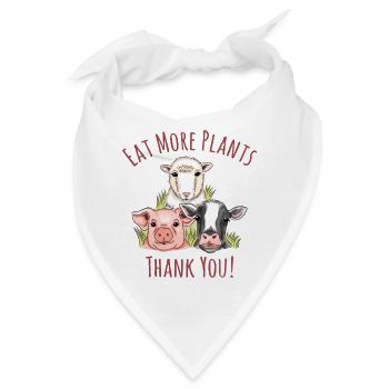 Iss mehr Pflanzen - Bandana - Weiß - Vorne