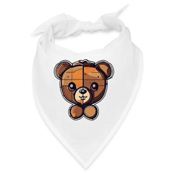 Teddybär / Kuscheltier / Stofftier / Geschenkidee - Bandana - Weiß - Vorne