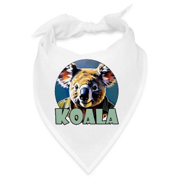 Koala / Tierwelt / Eukalyptus / Baumbewohner / Zoo - Bandana - Weiß - Vorne