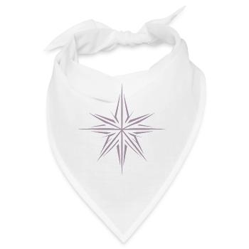 Minimalistischer Weihnachtsstern: Festliche - Bandana - Weiß - Vorne