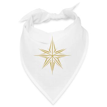 Minimalistischer Weihnachtsstern: Festliche - Bandana - Weiß - Vorne