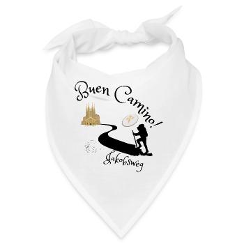 Jakobsweg- Buen Camino - Bandana - Weiß - Vorne
