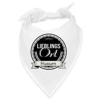Lieblingsort Husum - Bandana - Weiß - Vorne
