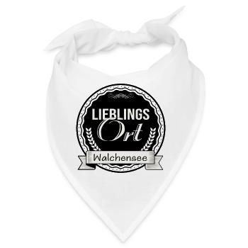 Lieblingsort Walchensee - Bandana - Weiß - Vorne