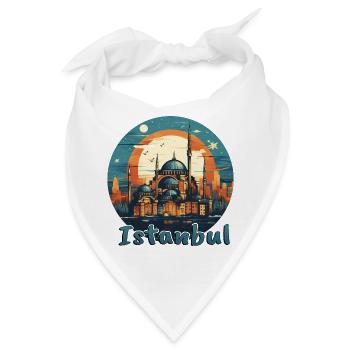 Istanbul Türkei Moschee Architektur - Bandana - Weiß - Vorne