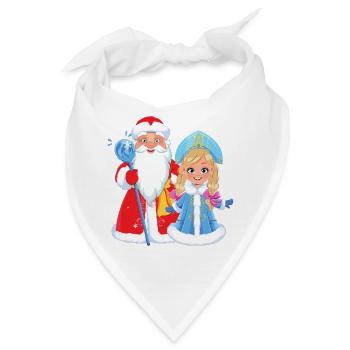 Ded Moroz Snegurotschka russischer Weihnachtsmann - Bandana - Weiß - Vorne