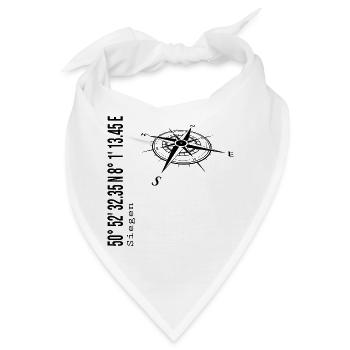 Koordinaten Siegen - Bandana - Weiß - Vorne