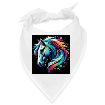 Pferd - Bandana - Weiß - Vorne