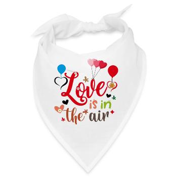 Liebe liegt in der Luft - Bandana - Weiß - Vorne