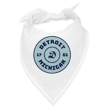 Detroit Michigan Emblem 1701 - Bandana - Weiß - Vorne