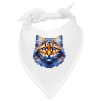 Katze - Bandana - Weiß - Vorne
