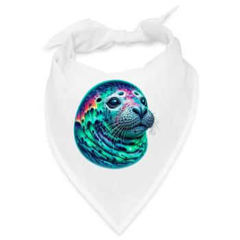 Aurora Borealis Siegel - Bandana - Weiß - Vorne