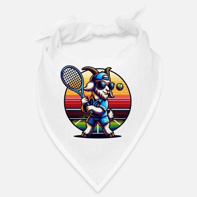 Conception de terrain de joueur de tennis de chèvre Bandana