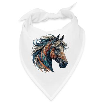 Pferd - Bandana - Weiß - Vorne