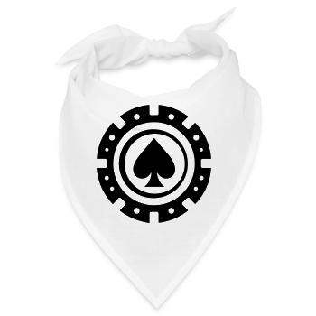 Poker-Chip - Bandana - Weiß - Vorne