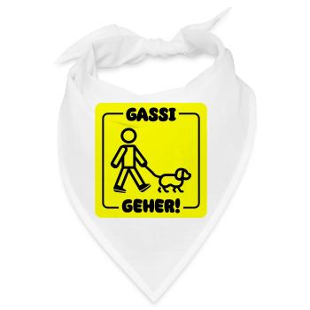 Gassi Gehen Hund - Bandana - Weiß - Vorne