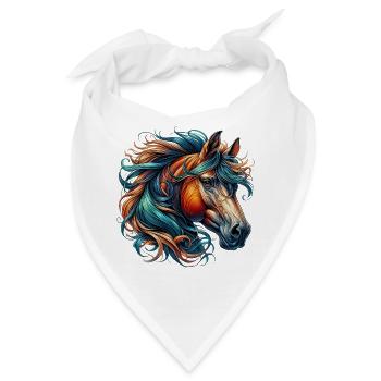 Pferd - Bandana - Weiß - Vorne