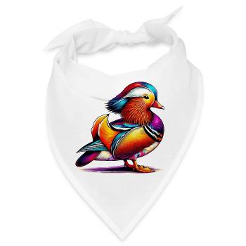 Mandarinente - Bandana - Weiß - Vorne