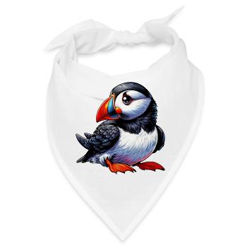 Papageitaucher - Bandana - Weiß - Vorne