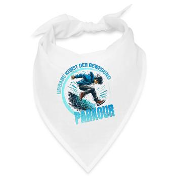 Urbane Kunst der Bewegung - Parkour - Bandana - Weiß - Vorne